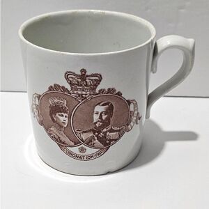 Antique 1911 Royal Doulton Coronation Mug King George V Queen Mary Commemorative